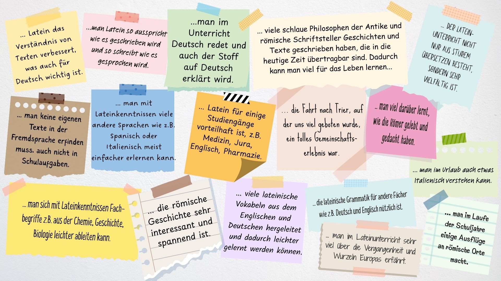 Gründe für Latein